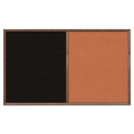 United Visual Products Slim Style Indoor Enclosed Corkboard, 18 UV501SC-WHITE-APRICOT